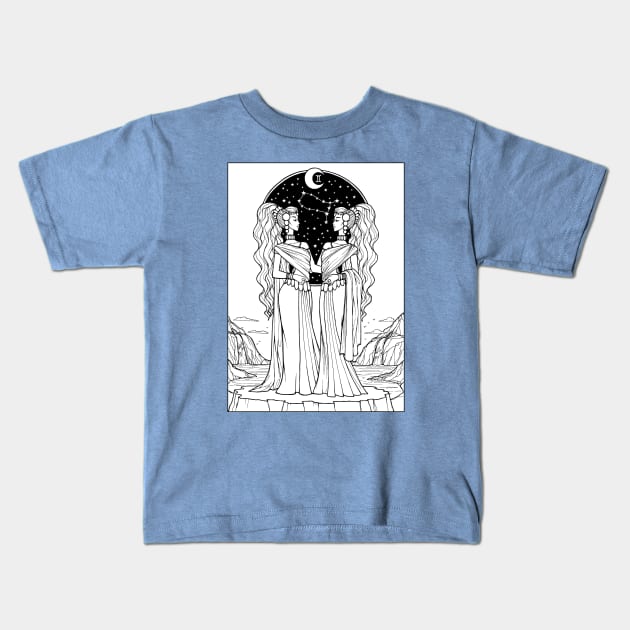 Indian Gemini Kids T-Shirt by OlgaMaletina